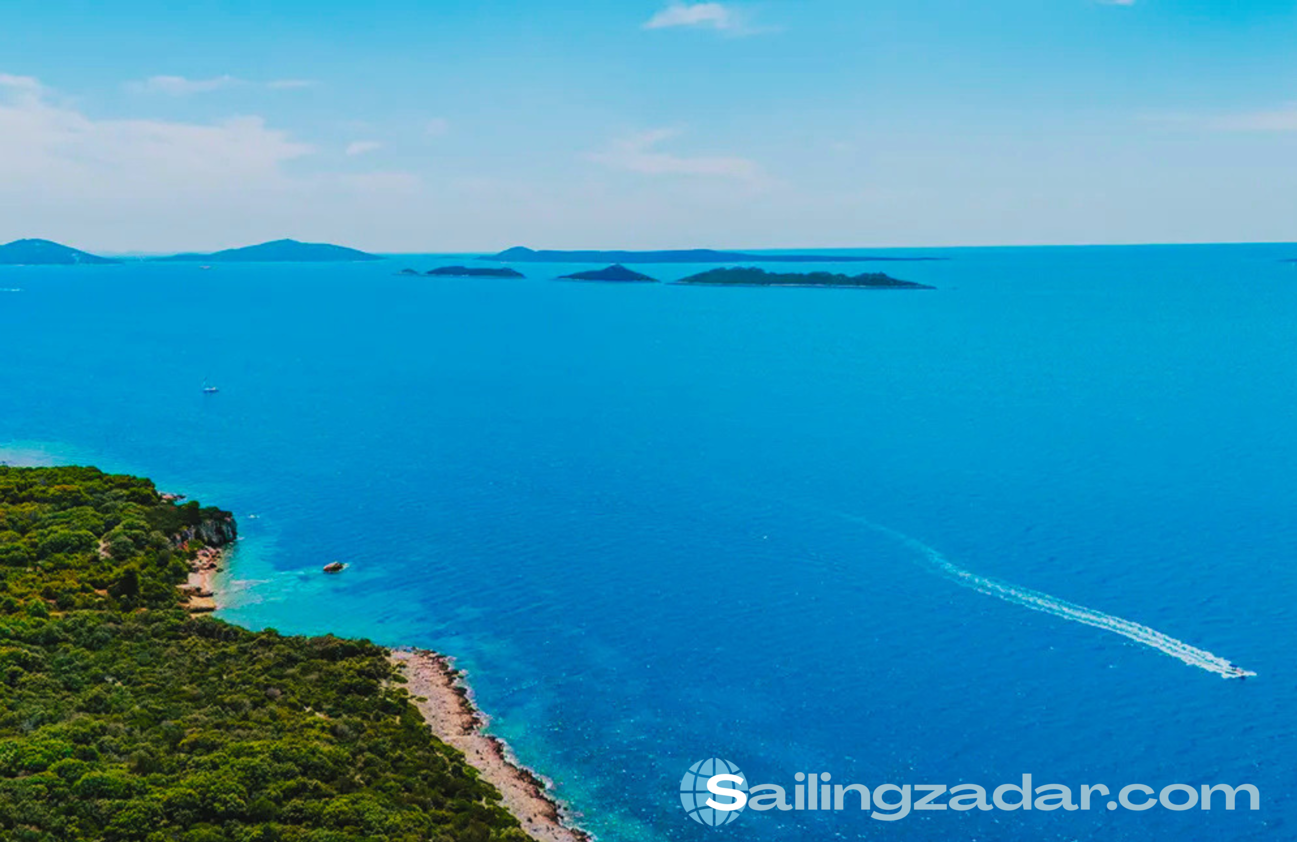 Zadar Silba sailing route across the Adriatic Sea and nearby islands