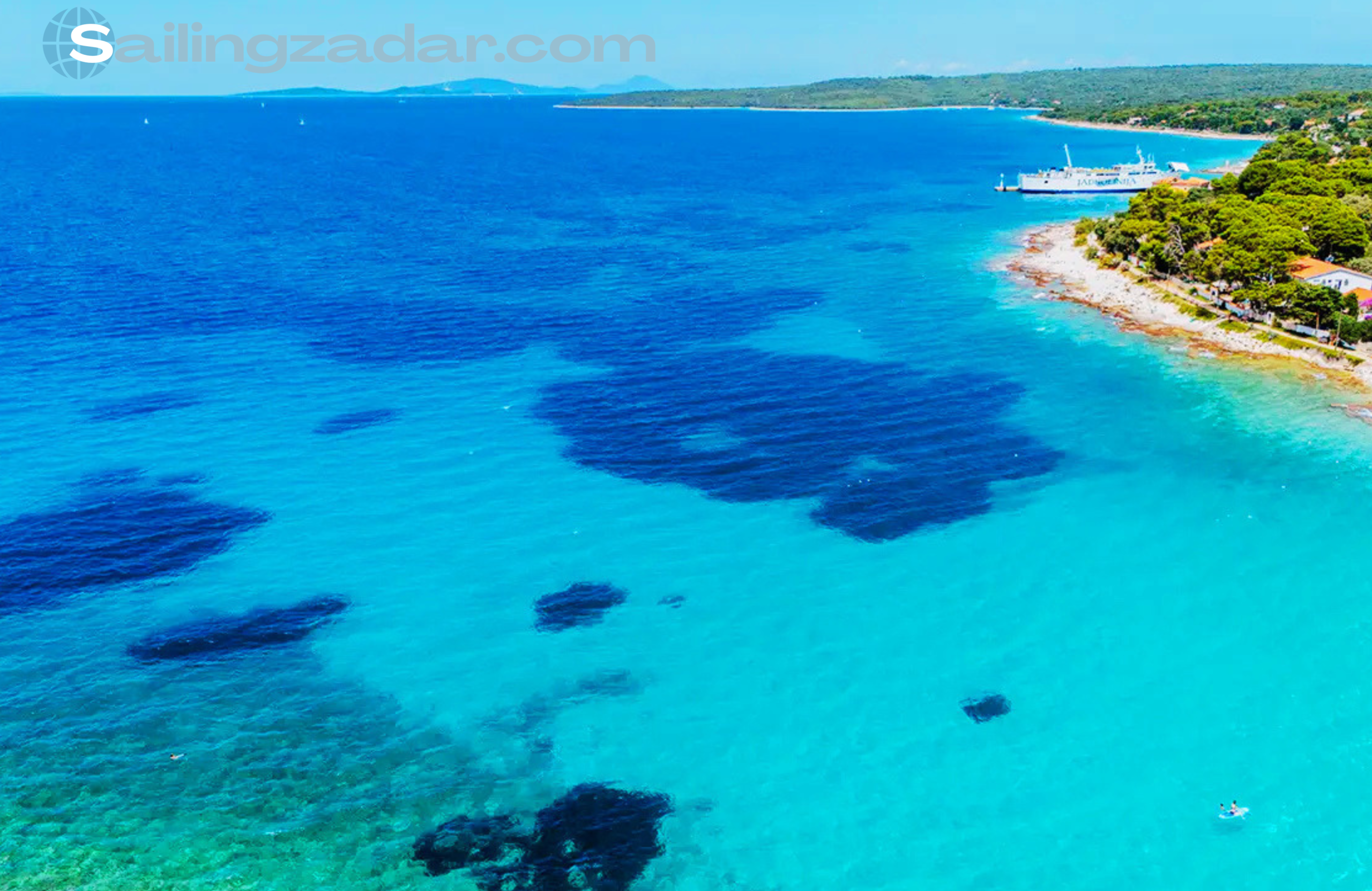 Zadar Silba sailing route across the Adriatic Sea and nearby islands